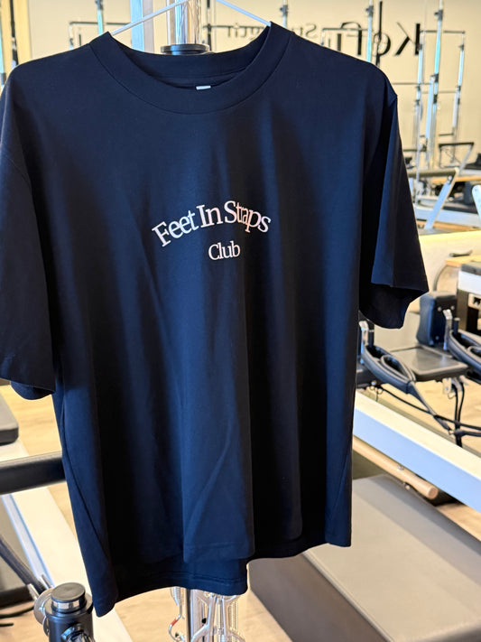 FINAL SALE Feet In Straps Boxy Tee (Black)