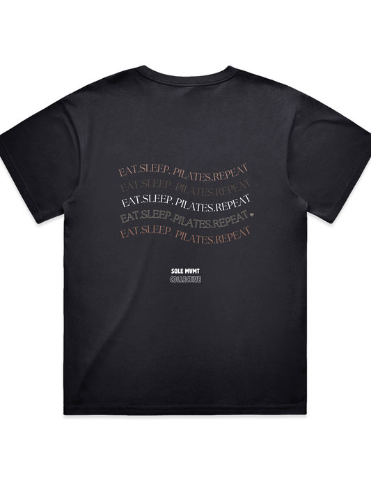 Eat. Sleep. Pilates. Repeat (Back Logo) Tee.