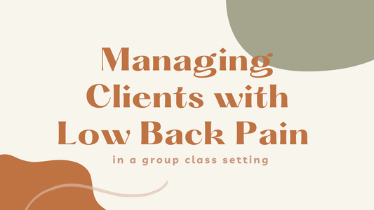 Workshop: Managing Low Back Pain in a Group Class setting