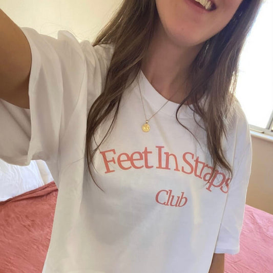 SALE 'Feet In Straps Club' Boxy Tee