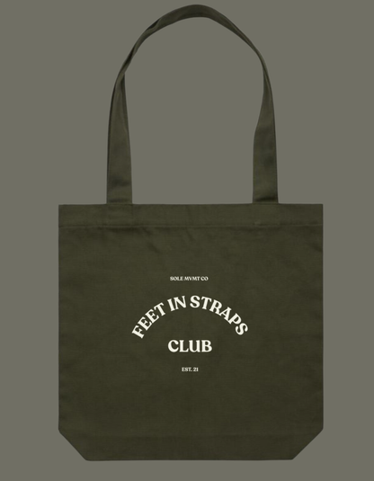 Essentials Bundle: Feet In Straps Club Tote and Grip Socks