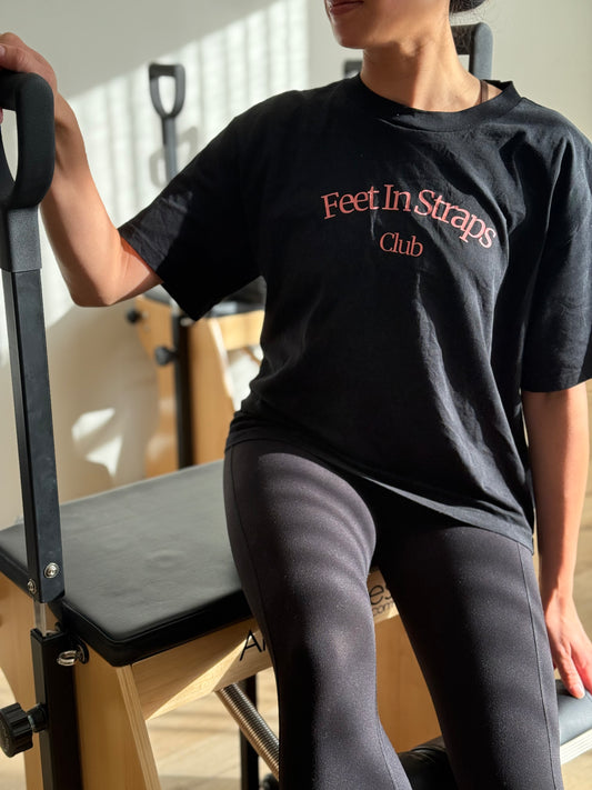 FINAL SALE Feet In Straps Boxy Tee (Black)