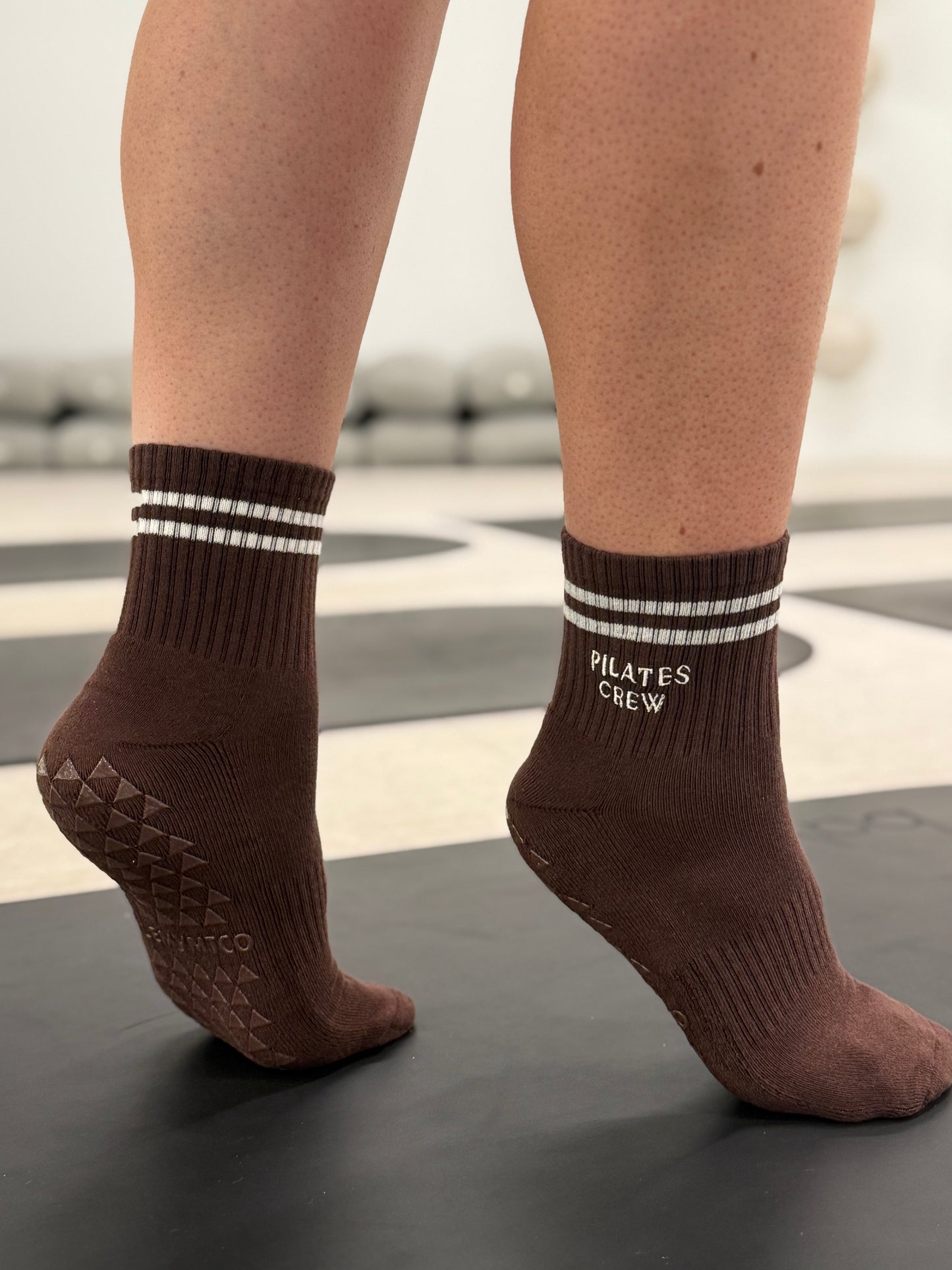 Essentials Bundle: Feet In Straps Club Tote and Grip Socks