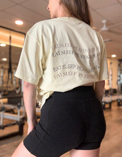 Eat. Sleep. Pilates. Repeat (Back Logo) Tee.