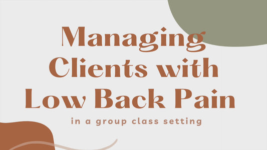 Workshop: Managing Low Back Pain in a Group Class setting