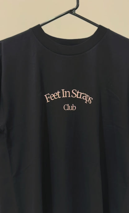 FINAL SALE Feet In Straps Boxy Tee (Black)