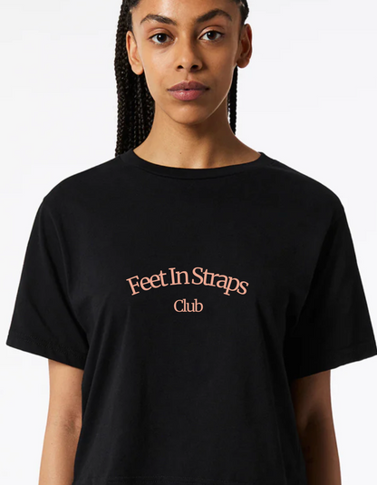 FINAL SALE Feet In Straps Boxy Tee (Black)