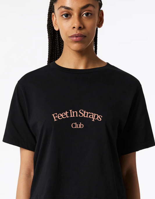 FINAL SALE Feet In Straps Boxy Tee (Black)